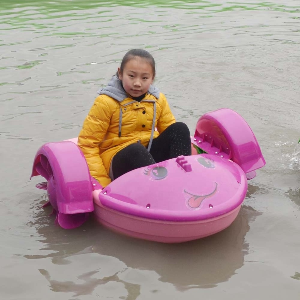 Good Quality Hard Plastic Child Boat Hand Paddle Boat for amusement Park