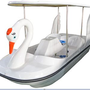 2 or 4 Person Shark duck swan flamingo animal shape  pedalo  pedal boats fiberglass  boat Factory cheap pedal boats for sale