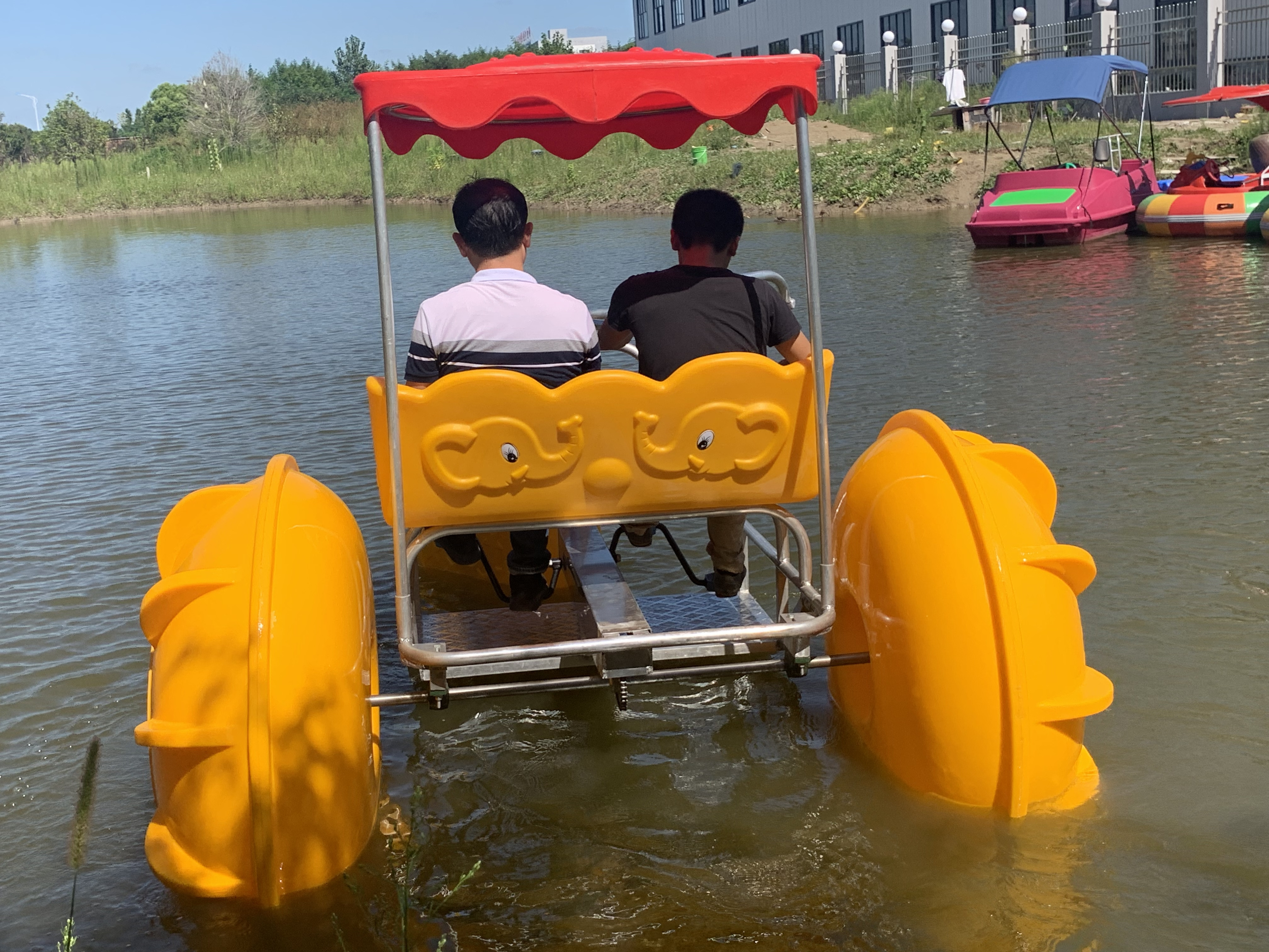 New water two-person bicycle pedal boat park water leisure bicycle recreation boat