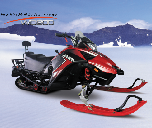 2023 new high quality 200cc china snowmobile  motor snow scooter snow scooter sledge snow mobile scooter  Tracked Ski Car