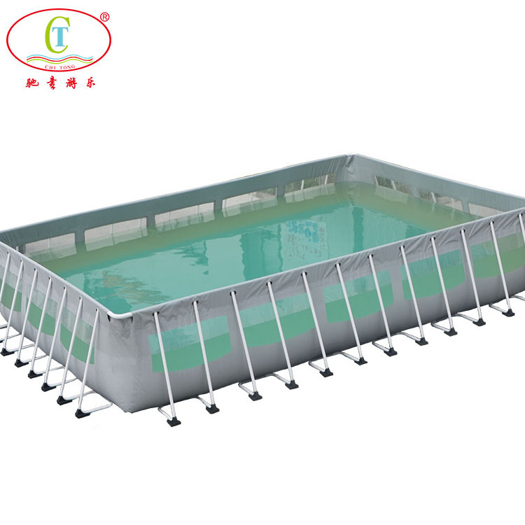 Portable Rectangular Small Size Metal Frame Swimming Pool