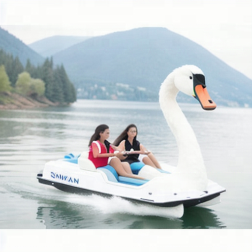 Two four seater Person Pedal Fiberglass Swan Boat