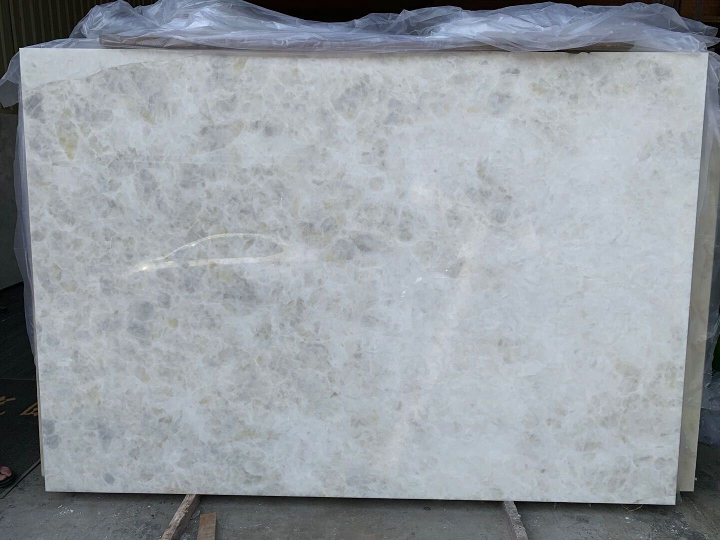 Natural Luxury Ice Age Classic Marble Cut-To-Size White Onyx Feature Wall Floor Countertop Side Table Tile Slab