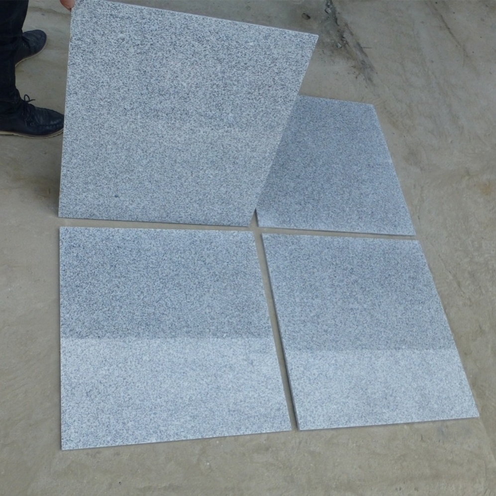 Granite Stairs Step With Grooves Polished G603 Light Grey Granite For Stairs