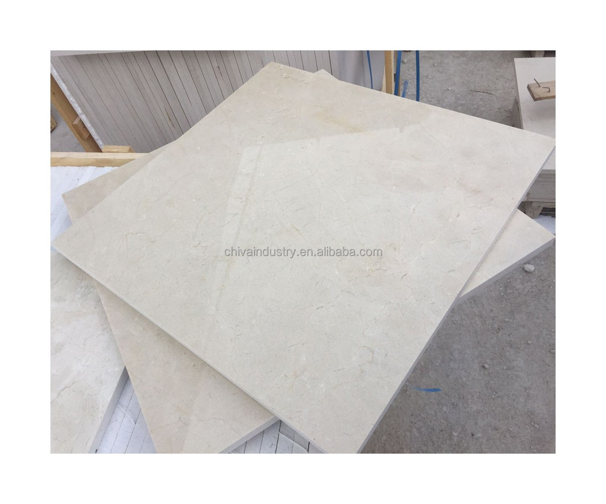 Spain Yellow Crema Marfil Marble Slabs Natural Stone Tiles For Interior Floor Wall