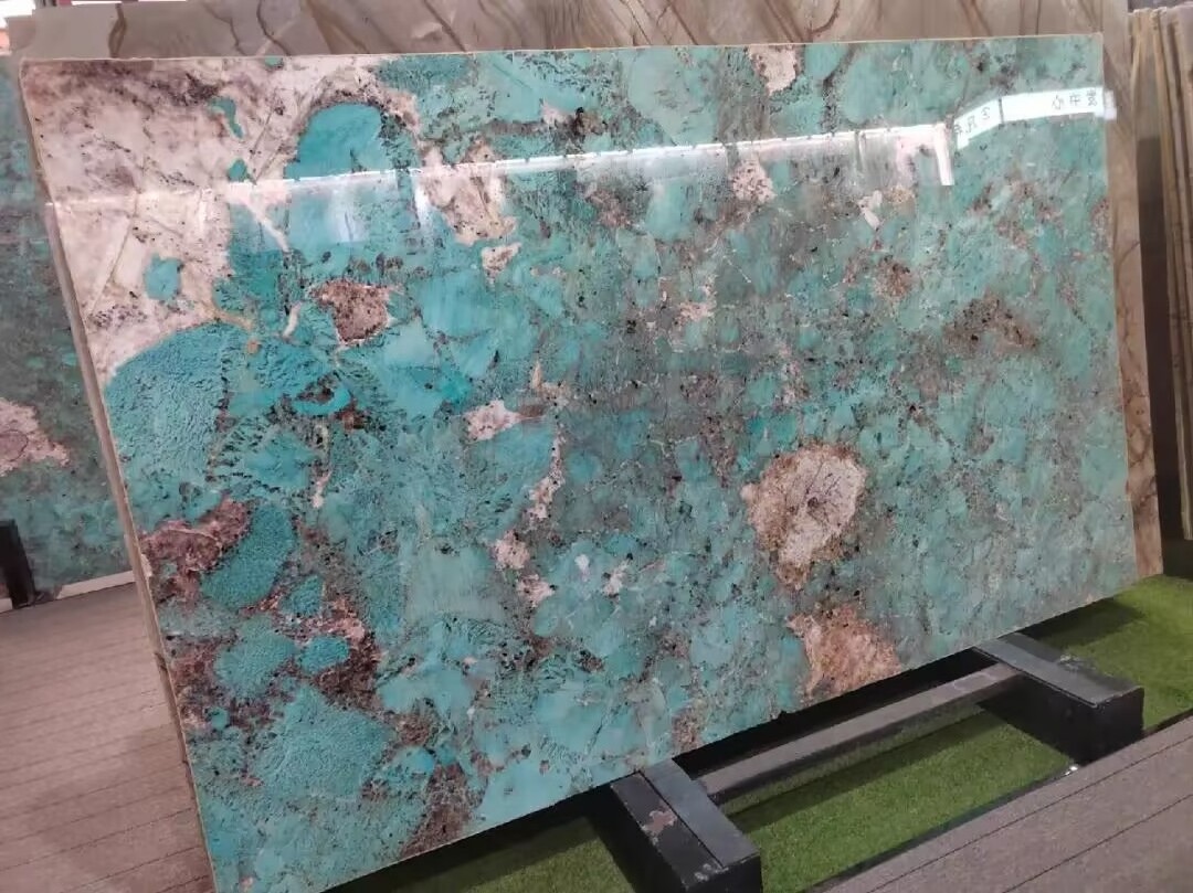 High Quantity Luxury Amazon Green Marble for Home Decoration Table Wall Panel Background Tile Slab