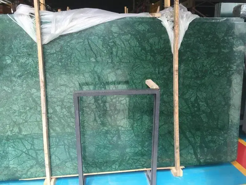 China Dark Verde Guatemala Green Marble Slabs for Construction Feature Sink Floor Wall Cladding