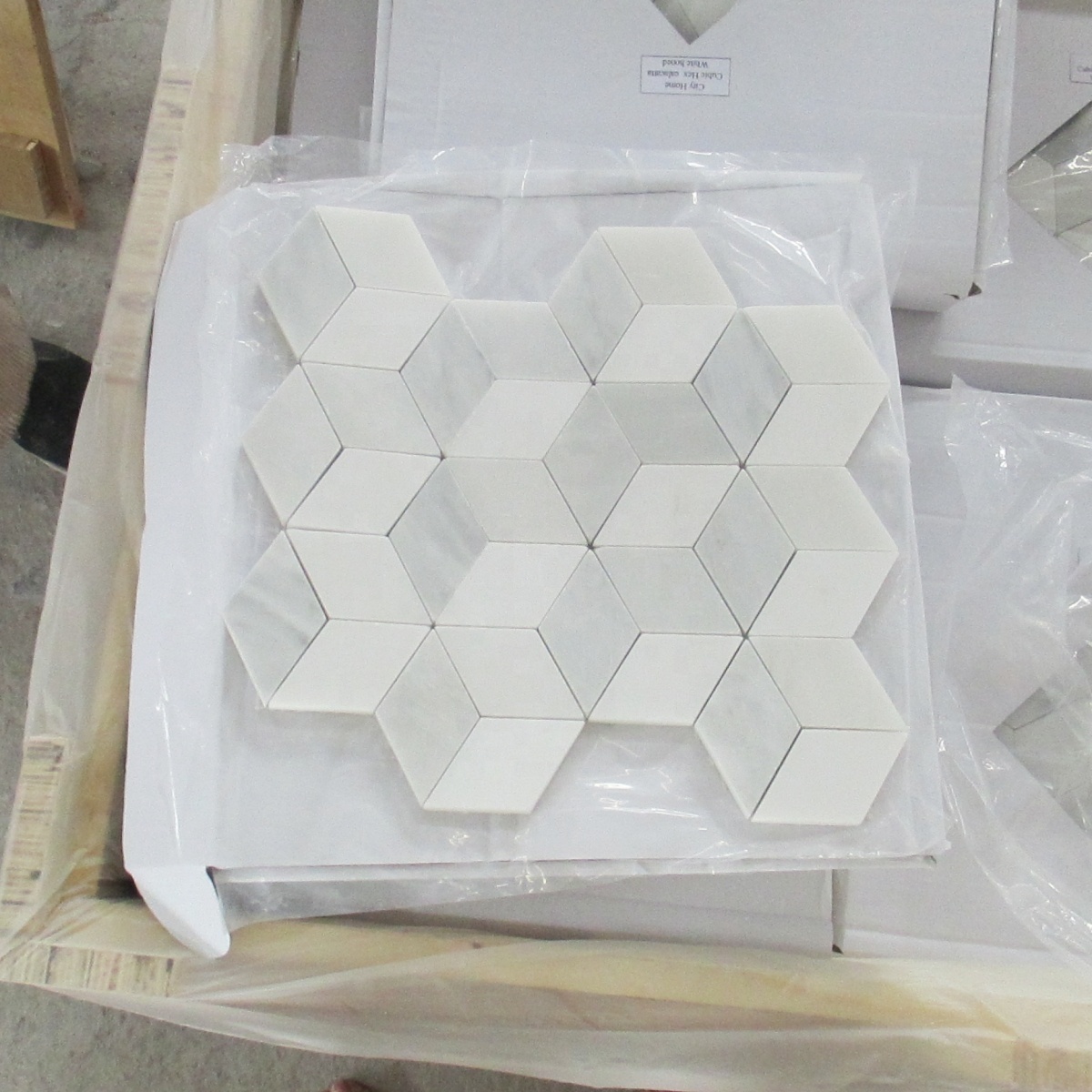 Carrara White Stone Marble Mosaic Wall Tile Basketweave Pattern Mosaic