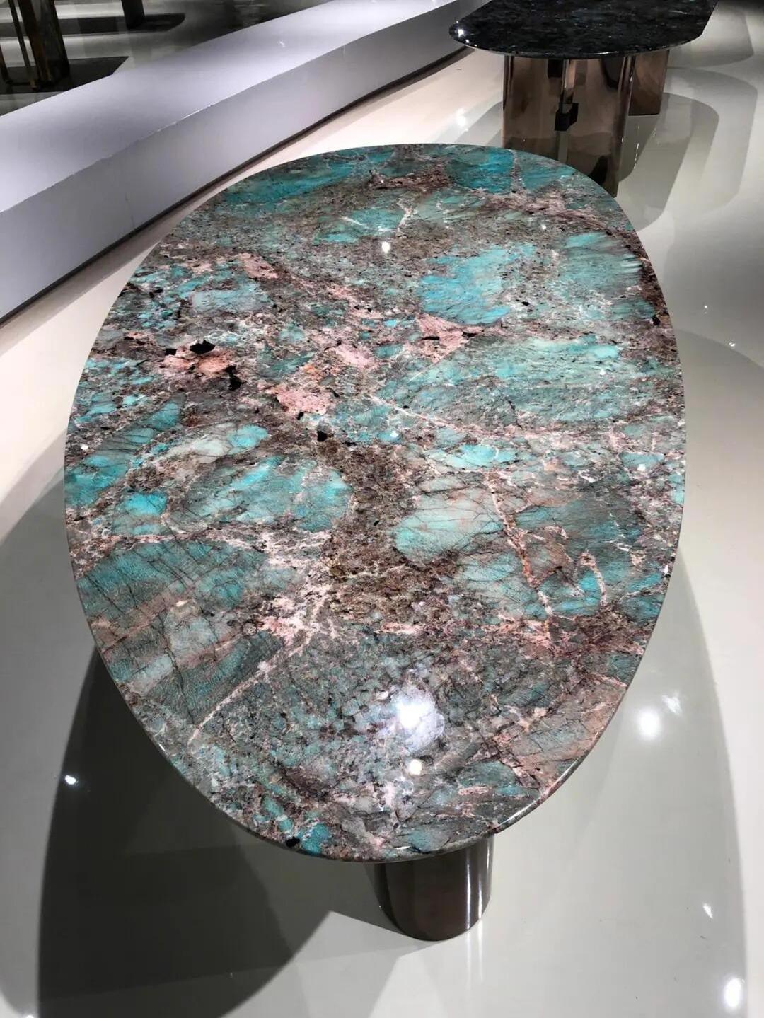 High Quantity Luxury Amazon Green Marble for Home Decoration Table Wall Panel Background Tile Slab