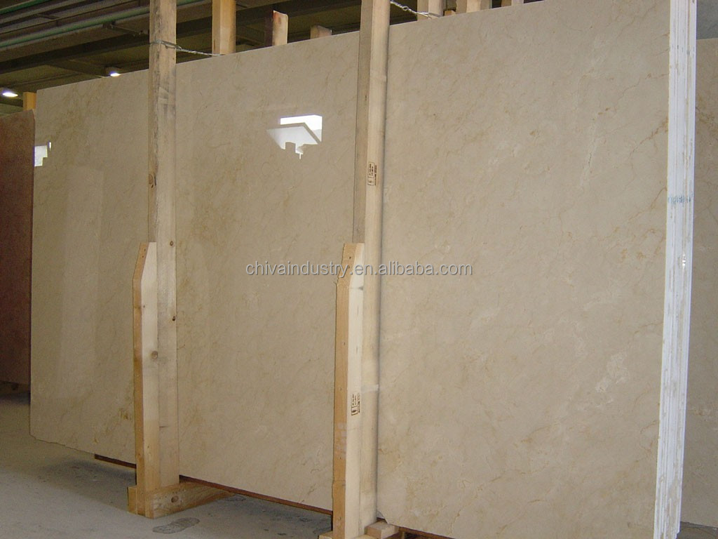 Spain Yellow Crema Marfil Marble Slabs Natural Stone Tiles For Interior Floor Wall