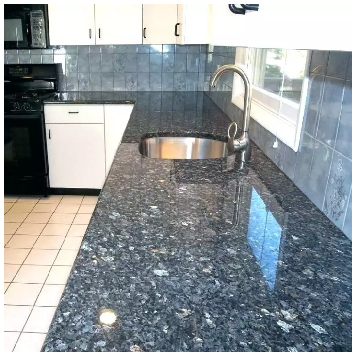 Polished Blue Pearl Granite Slabs For Coffee Table Top Granite Kitchen Countertop Half Bullnose Edges For Kitchen