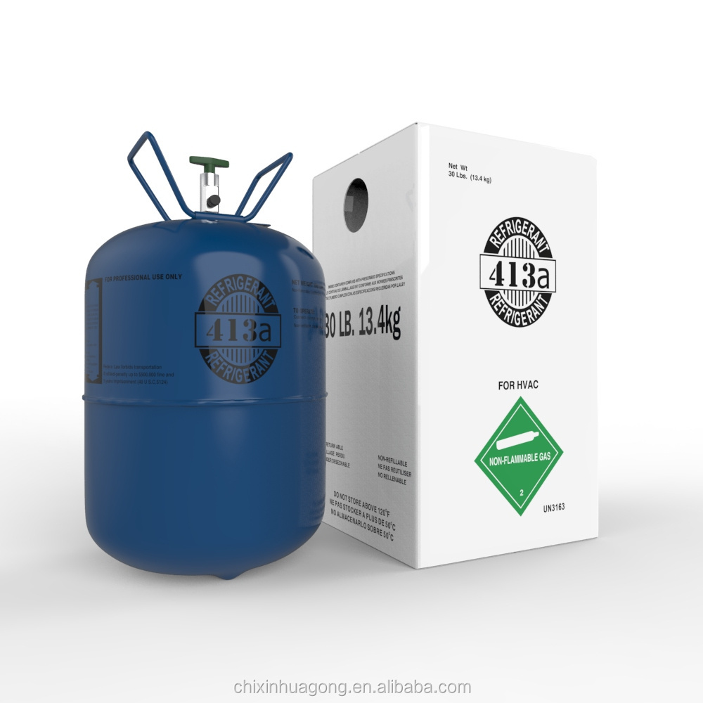 blend refrigerant gas R413A (R218/R134a/R600a) R413A gas refrigerant R413A gas price 10.9kg disposable cylinder