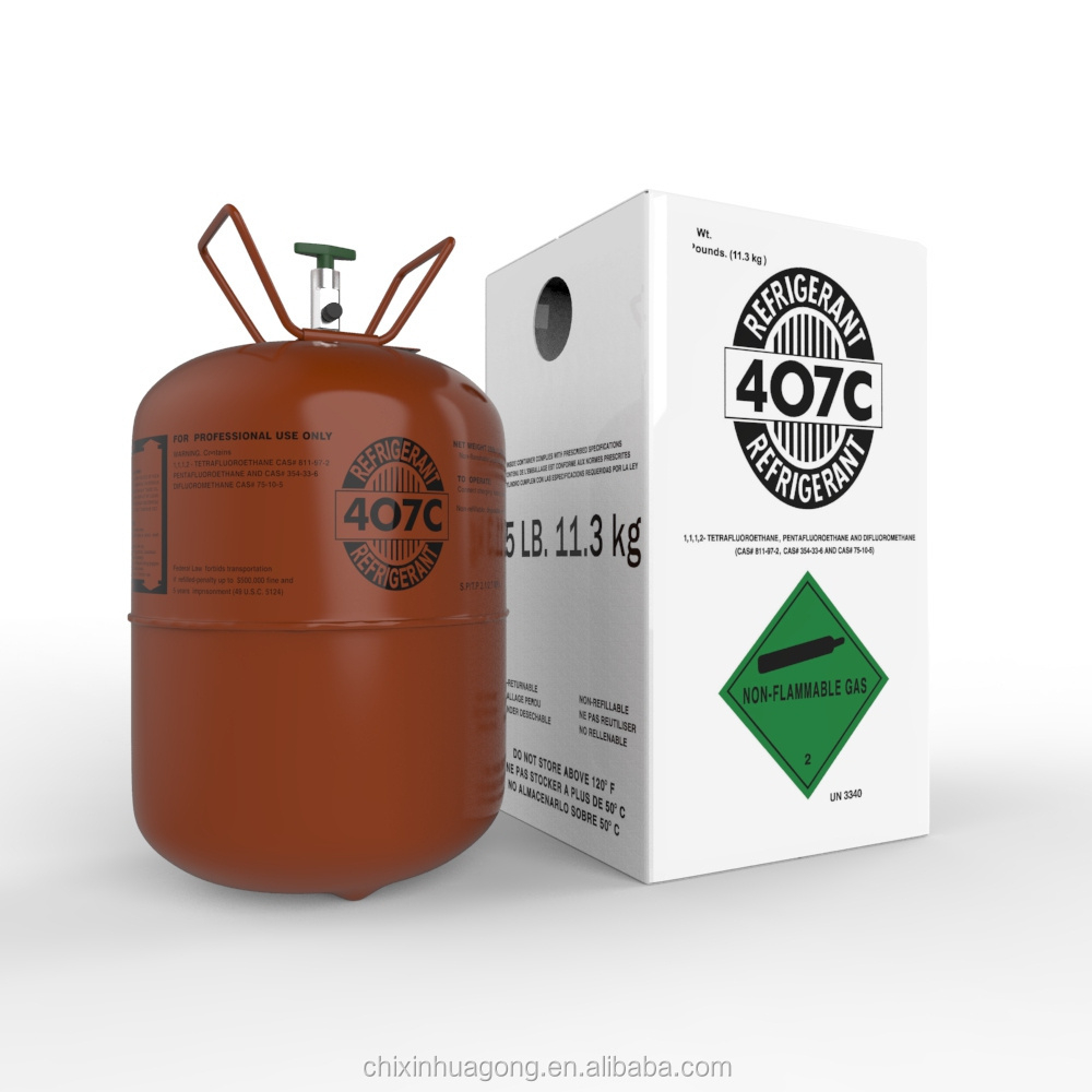 Hot sale Refrigerant R407c 99.8% Purity refrigerant gas 407c 410a 134a