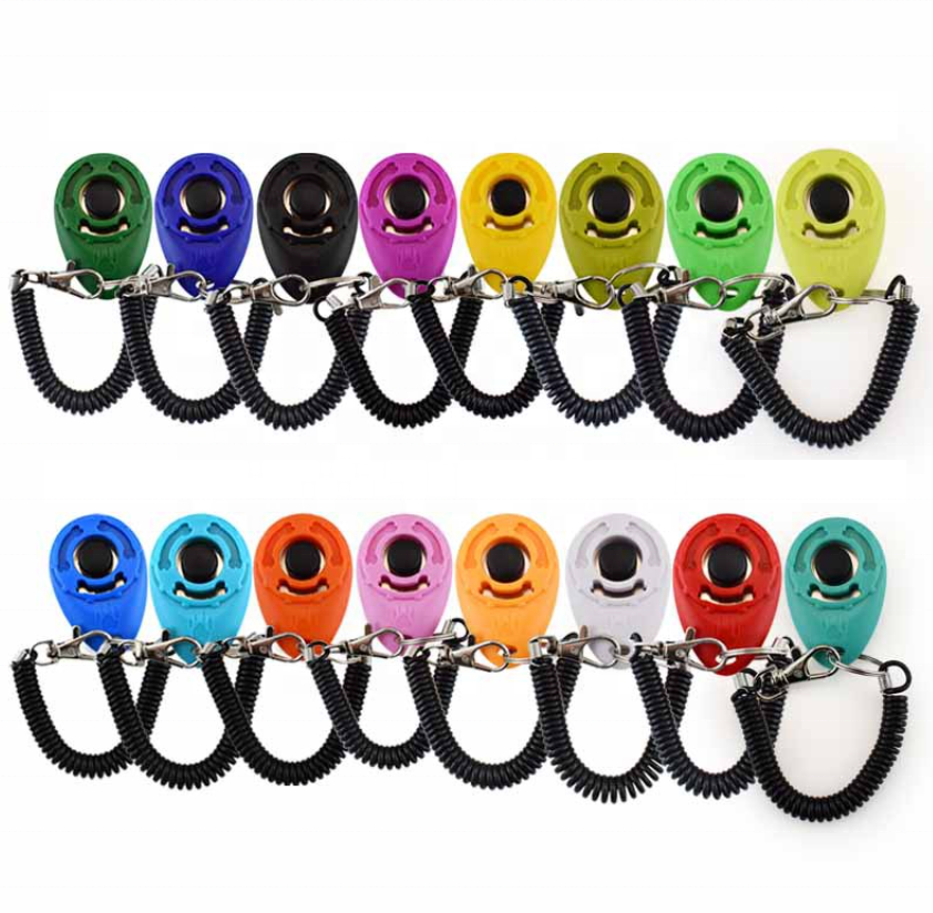 Portable Pets Training Clicker Animal Behavior Aids Diet Button Trainer Professional Indoor Outdoor Pet Dog Training Supplies