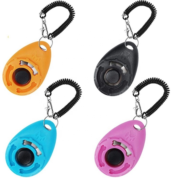 Portable Pets Training Clicker Animal Behavior Aids Diet Button Trainer Professional Indoor Outdoor Pet Dog Training Supplies