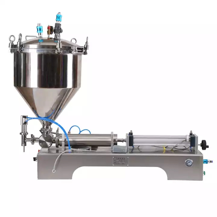 Thick paste honey cosmetic pneumatic filling machine with air pressure hopper 10-5000ML