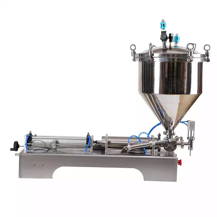 Thick paste honey cosmetic pneumatic filling machine with air pressure hopper 10-5000ML