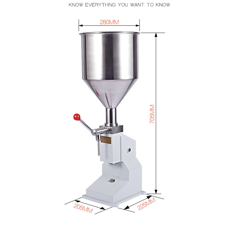 A03 manual 5-50g lip gloss  tube dispenser filling machine