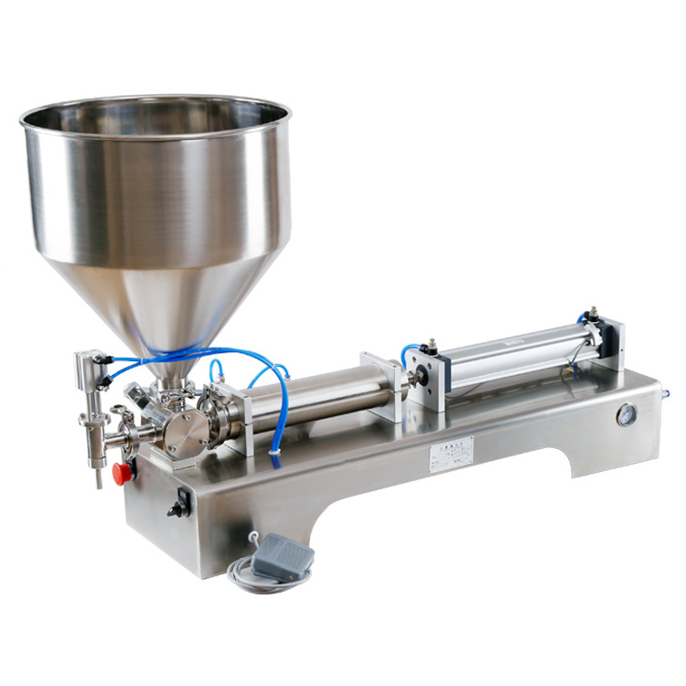 Single dual nozzle high viscous penut butter grease hot thick paste liquid filling machine