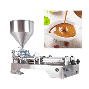 Single dual nozzle high viscous penut butter grease hot thick paste liquid filling machine