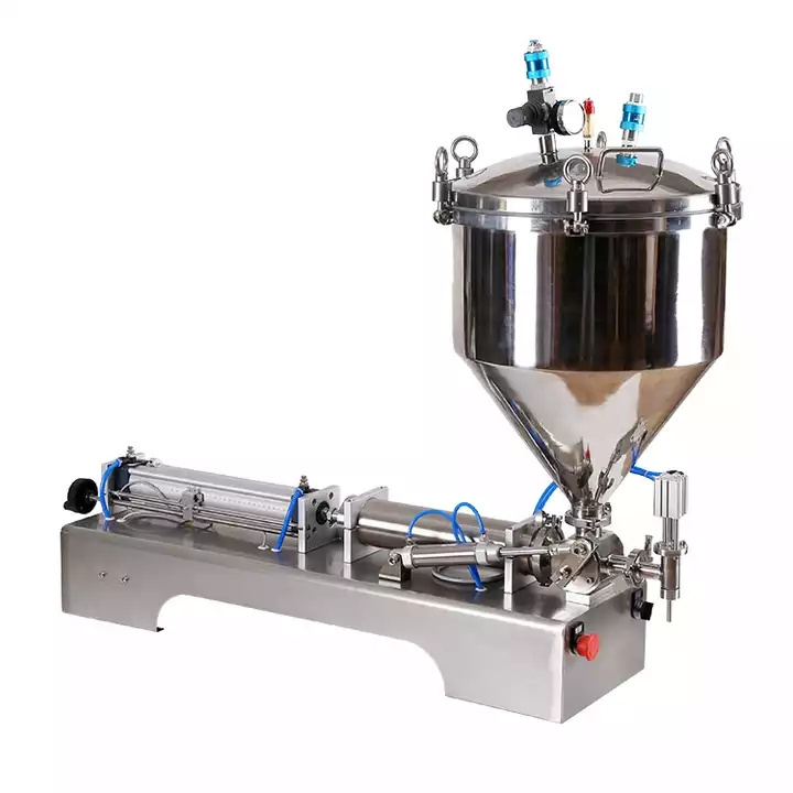 Thick paste honey cosmetic pneumatic filling machine with air pressure hopper 10-5000ML