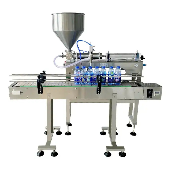 Full Automatic Honey Cosmetic Cream ketchup Sauce Water Bottle Paste and Liquid Filling Machine with Assembly Line