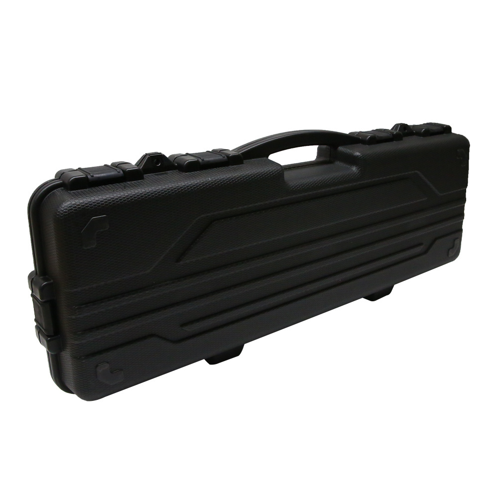 OEM accept convenient portable reusable hard safe locked firm black plastic tool case recurve bow case