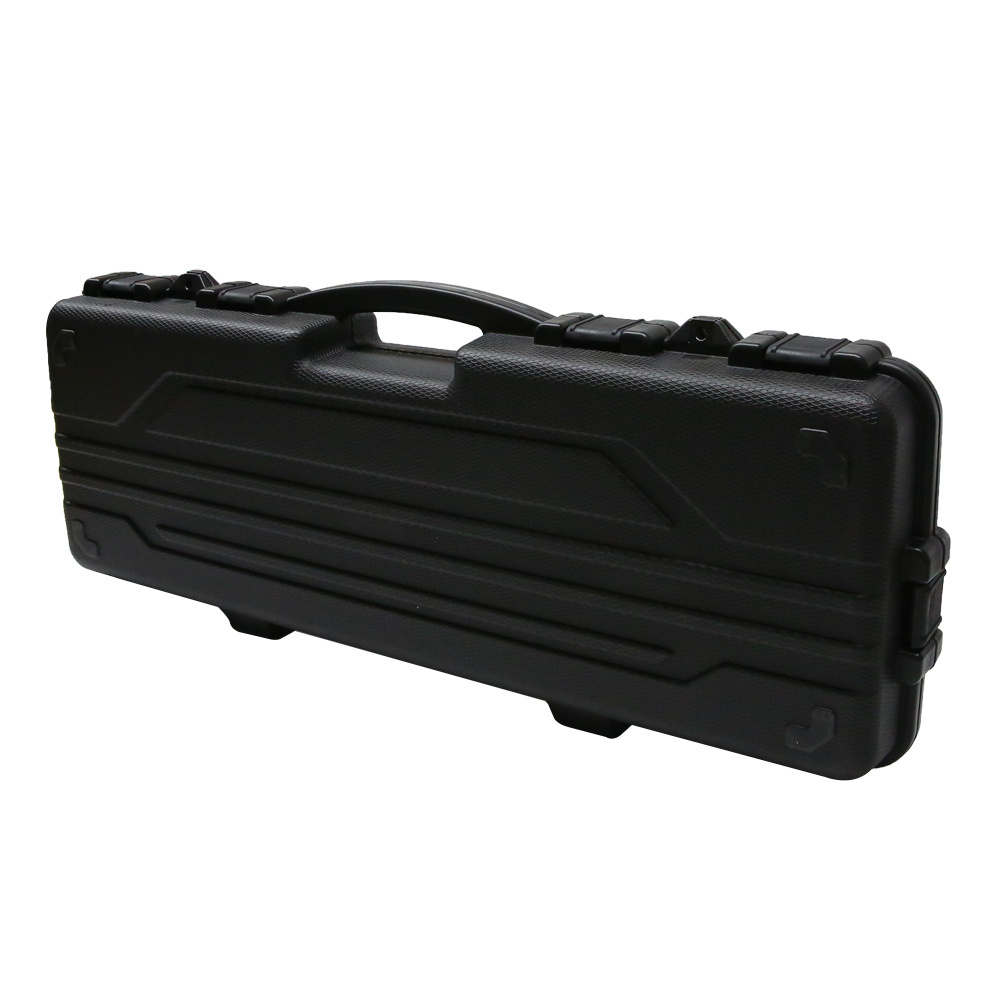 OEM accept convenient portable reusable hard safe locked firm black plastic tool case recurve bow case