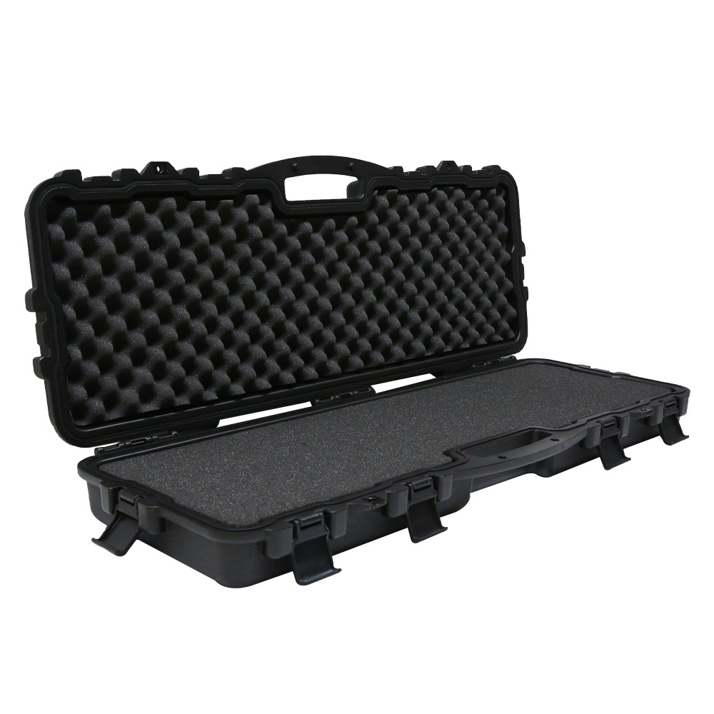 OEM accept convenient portable reusable hard safe locked firm black plastic tool case recurve bow case