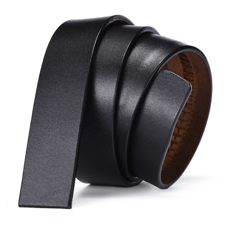 Belt Men's Cow Leather Automatic Buckle Belt With Body Youth Men's Genuine Leather Trouser Belt Strips