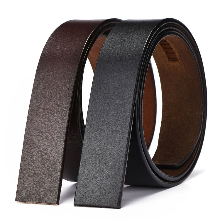 Belt Men's Cow Leather Automatic Buckle Belt With Body Youth Men's Genuine Leather Trouser Belt Strips