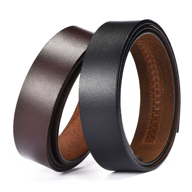 Belt Men's Cow Leather Automatic Buckle Belt With Body Youth Men's Genuine Leather Trouser Belt Strips