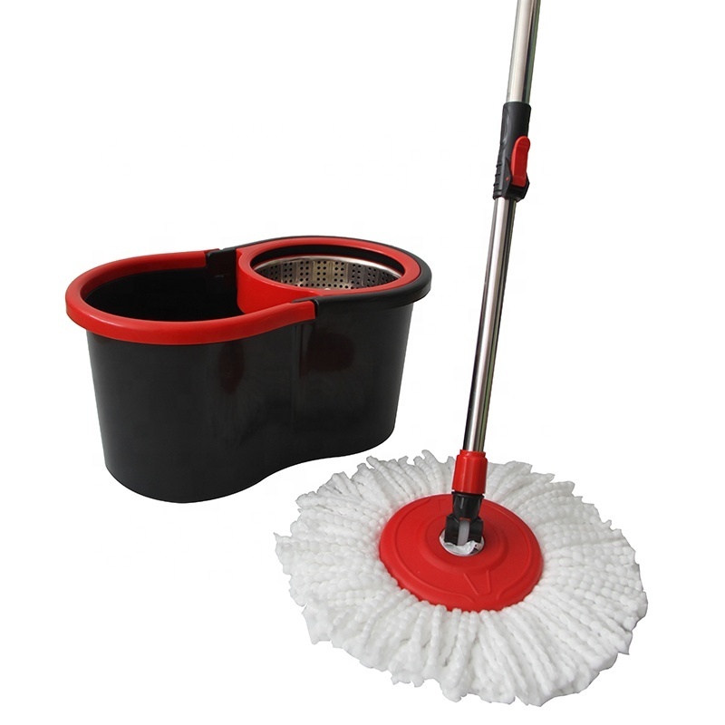 IMAXX High Quality Plastic 360 Magic Rotating Mop Automatic Foldable Handle with Replaceable Head Plastic Basket 2kg Weight