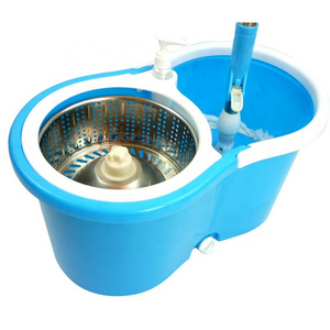 Household Multifunctional Blue Mop Bucket With Stainless Steel Wringer