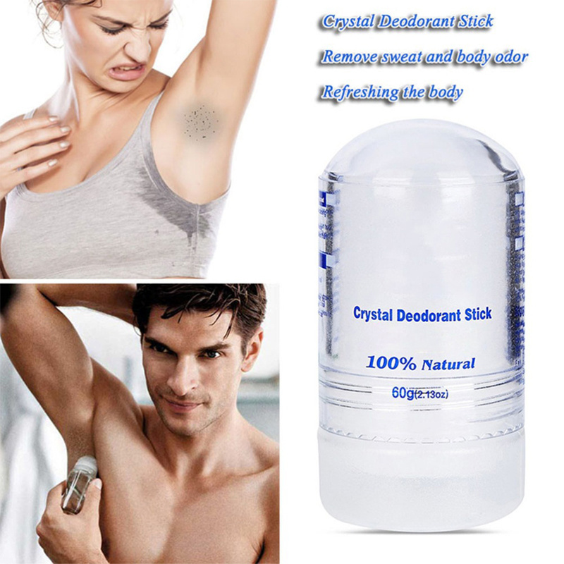 60g Natural Mineral Salt Potassium Alum Block Unisex Crystal Deodorant Spray with Aloe Scent 100% Natural Antiperspirant Stone