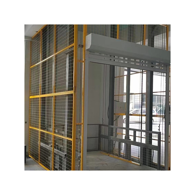 Electric small cargo lift hydraulic cargo elevator wall mounted freight elevator vertical goods lift for outdoor indoor