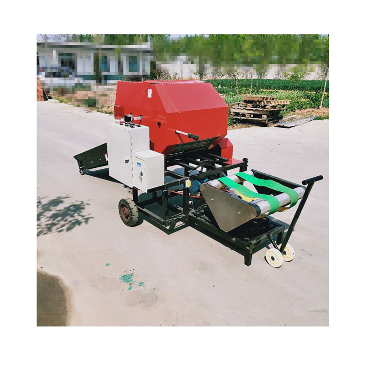 maize corn silage round baler wrapper machine star small 4x4 round hay baler straw packing wrapping forage baler in india sale