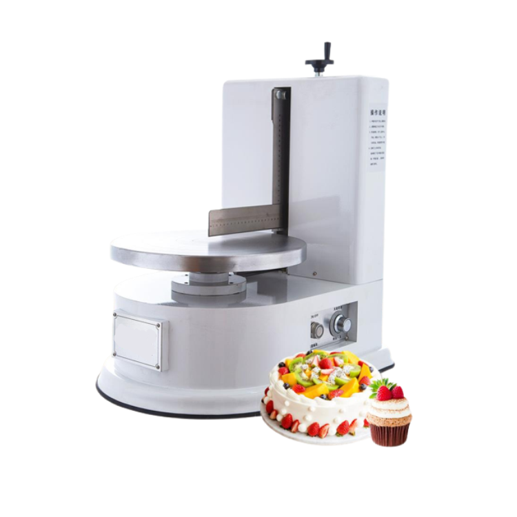 oem birthday cake cream icing coating machine breacake icing machine cake icing turntable electric