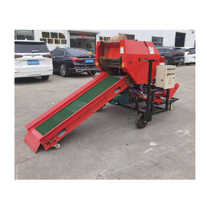 maize corn silage round baler wrapper machine star small 4x4 round hay baler straw packing wrapping forage baler in india sale