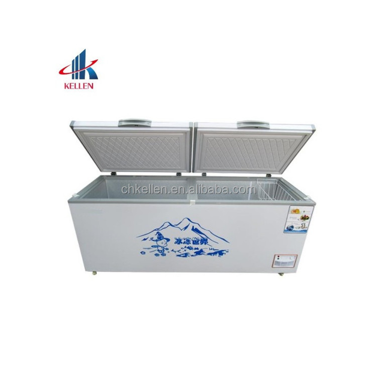 500L Commercial Horizontal Deep Freezer Refrigerator Top Open Foam Door Chest Freezer Cold Room Freezer For Sale