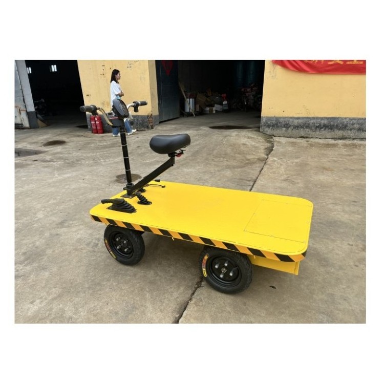 Professional high efficiency  flat electric transfer cart motor electric flat cart electric railroad flat cart