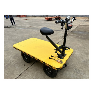 Professional high efficiency  flat electric transfer cart motor electric flat cart electric railroad flat cart