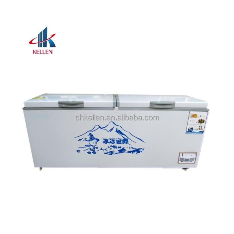 500L Commercial Horizontal Deep Freezer Refrigerator Top Open Foam Door Chest Freezer Cold Room Freezer For Sale