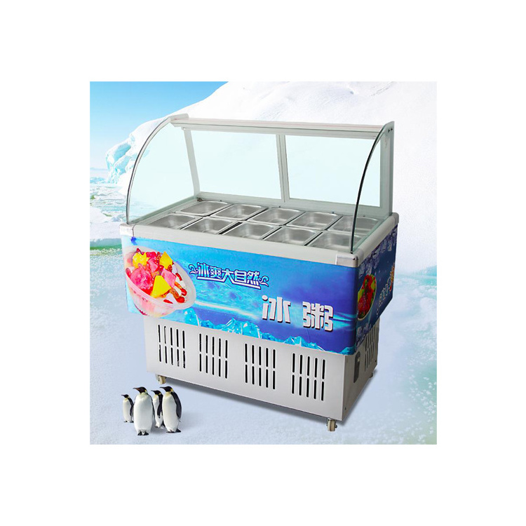 Countertop Popsicle Display Freezer Showcase of Hard Ice Cream Refrigerator Cabinet