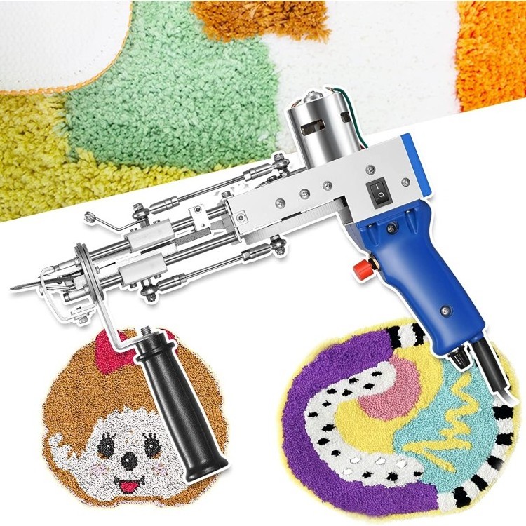 Hot sale 2 in 1 cut pile and loop pile rug tufting gun machine carpet hand tufting gun for DIY