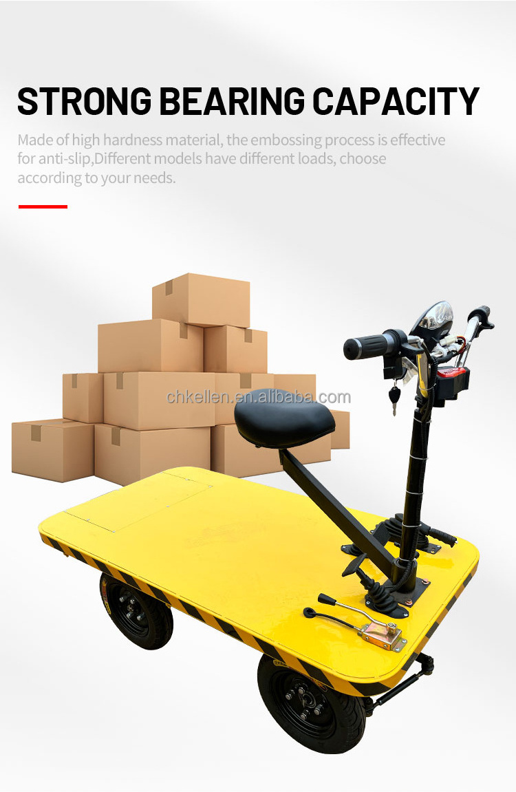 Professional high efficiency  flat electric transfer cart motor electric flat cart electric railroad flat cart