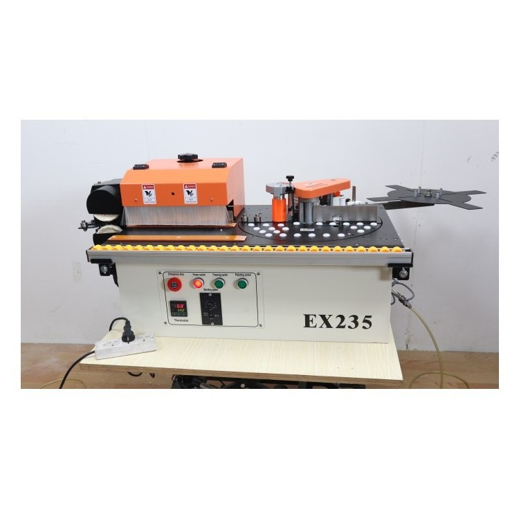 Automatic Straight and Curve corner rounding edge banding machine upper glue