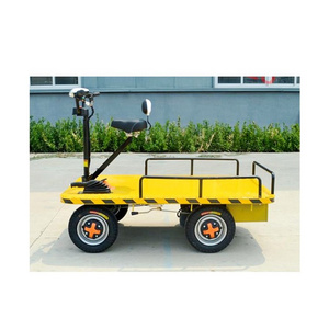 high load flatbed trolley/Garden tool cart electric flat transport vehicle used golf cart rear seat electric cargo trolley