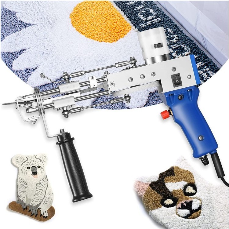 Hot sale 2 in 1 cut pile and loop pile rug tufting gun machine carpet hand tufting gun for DIY