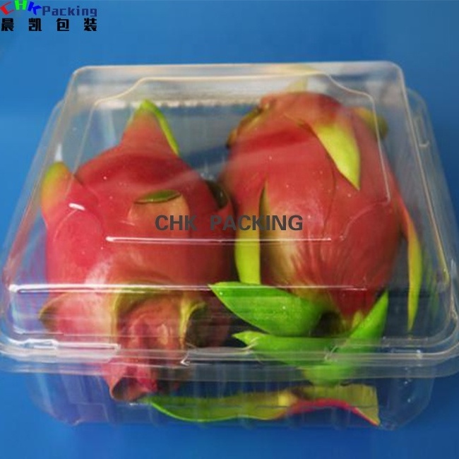 CHK packing  transparent PET recycle heart shape plastic fruit strawberry punnet for cherry tray